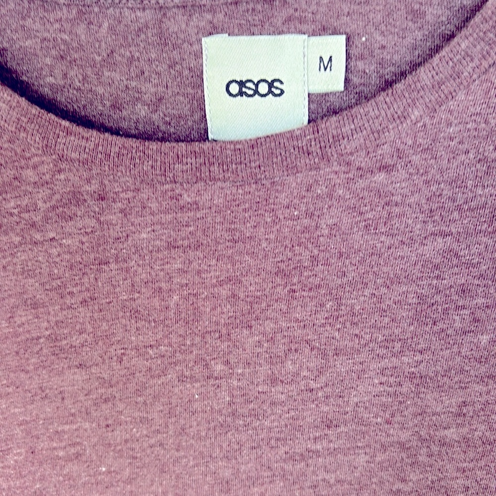 Pre-Owned  ASOS Men’s Long Sleeve Size M - Burgundy - Picture 6 of 13